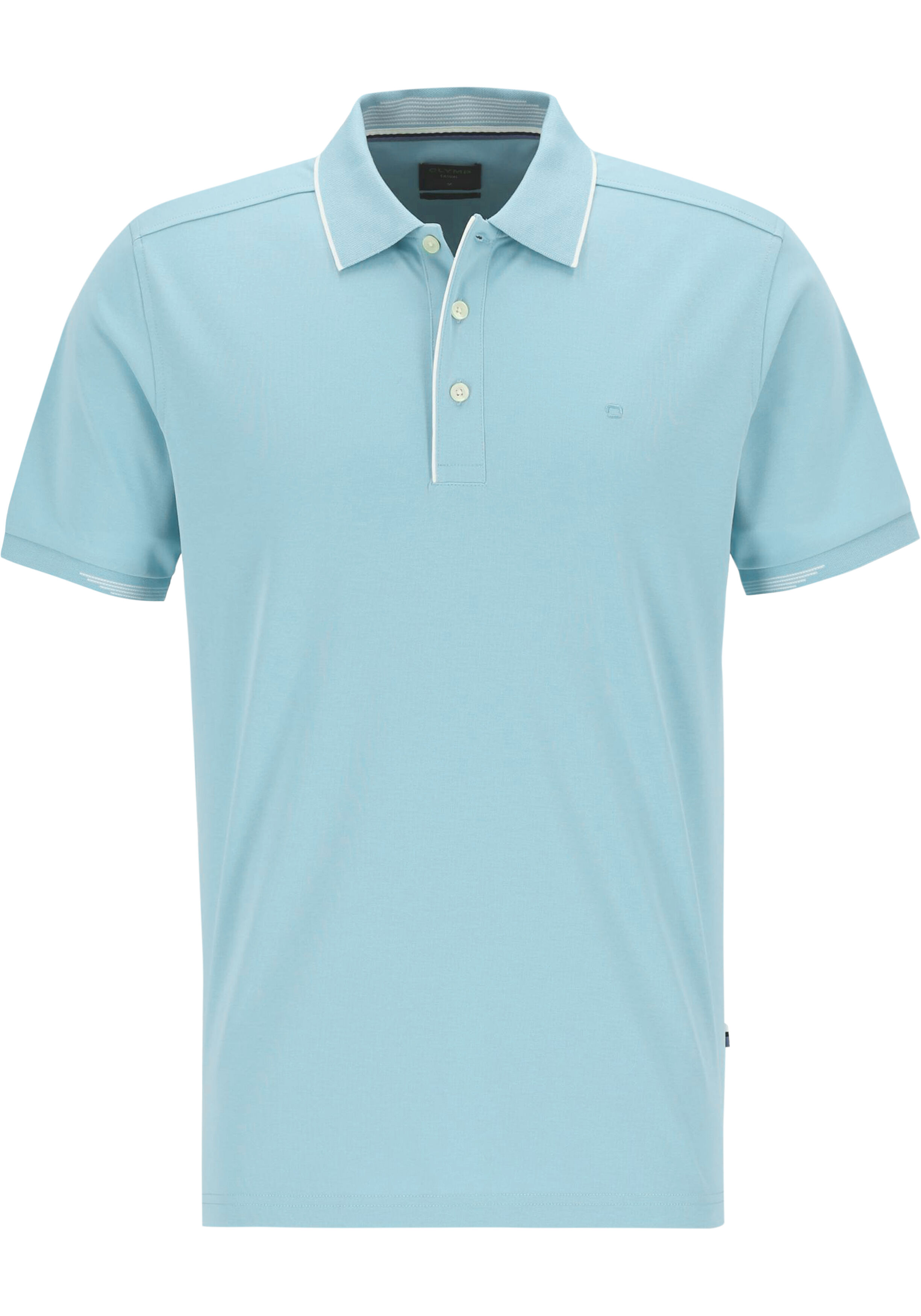 OLYMP Polo Casual, modern fit polo, lichtblauw